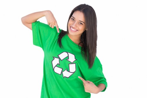 Variety of builders waste types